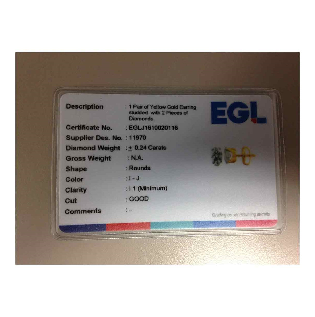 14K Yellow Or White Gold Womens Round Diamond Solitaire Earrings 1/4 Cttw