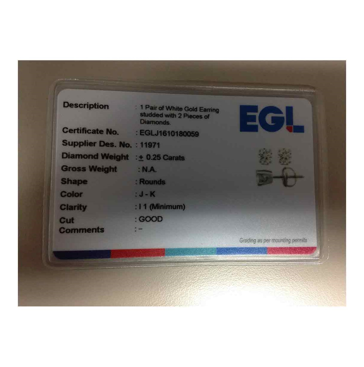 14K Yellow Or White Gold Womens Round Diamond Solitaire Earrings 1/4 Cttw