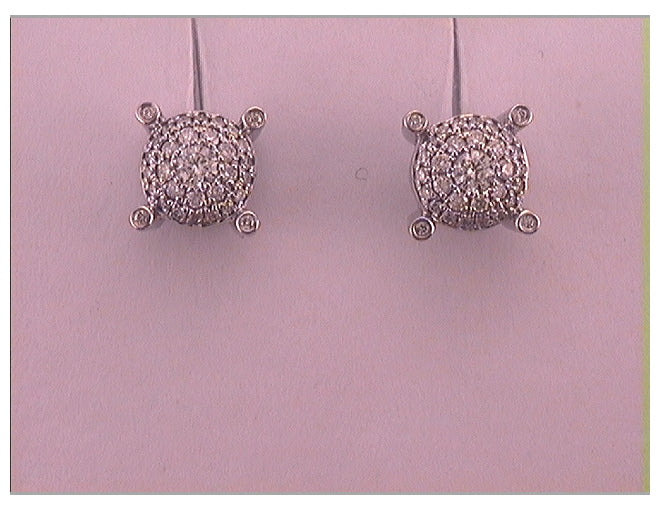 14kt White Gold 1/2ctw Diamond Ana M Round Earring