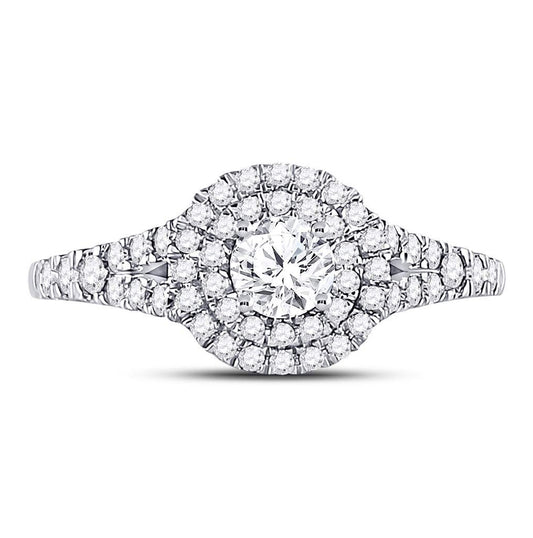 14K White Gold Round Diamond Solitaire Bridal Wedding Engagement Ring 1 Cttw, Womens Size: 5-10