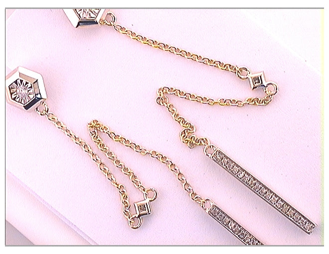 Sterling Silver 1/5ctw Diamond Earring