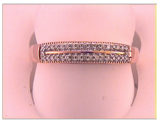 10kt Rose Gold 1/10ct Diamond P1p2  Micro-pave Band