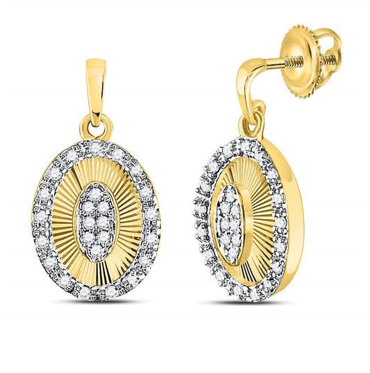 10kt Yellow Gold 1/4ctw Diamond Earring