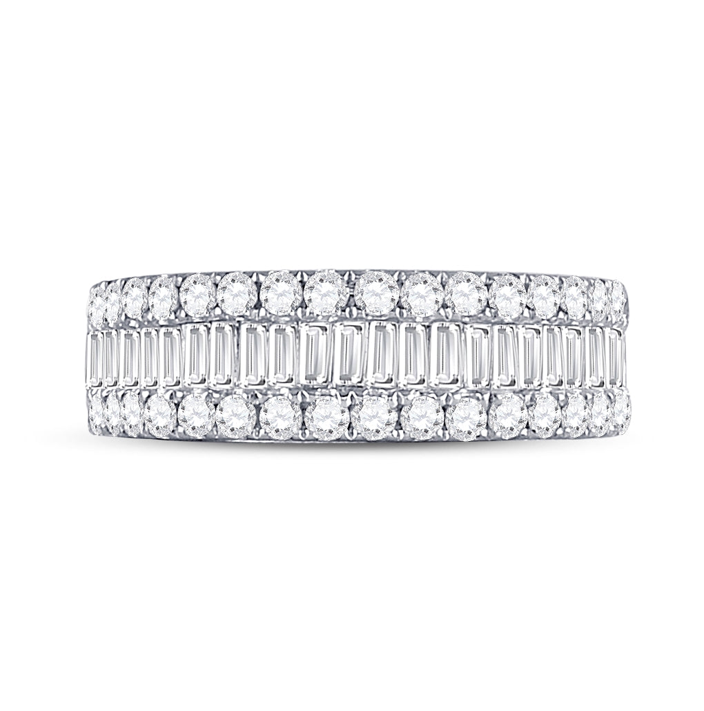 14K Yellow Gold Womens Baguette Diamond Anniversary Ring 1-1/2 Cttw, Womens Size: 5-10