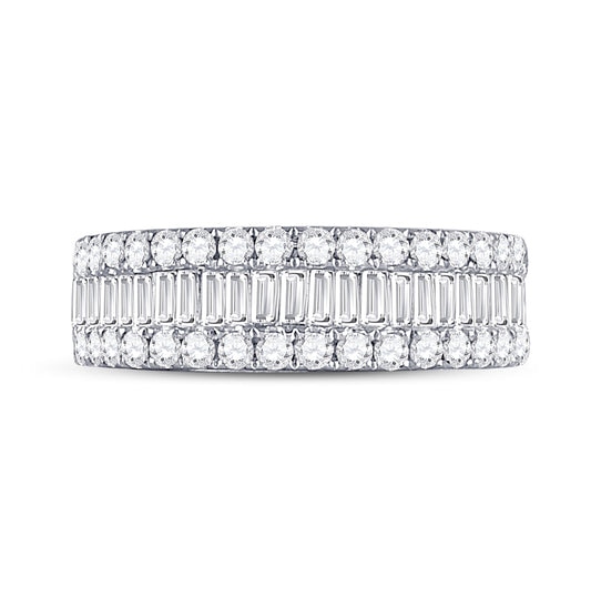 14K Yellow Gold Womens Baguette Diamond Anniversary Ring 1-1/2 Cttw, Womens Size: 5-10