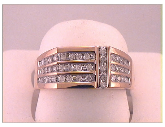 14kt Rose Gold 1/2ctw Diamond P2 Gift Mens Band