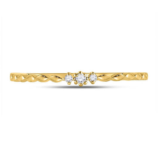 10kt Yellow Gold 0.026ctw Diamond Stackable Band