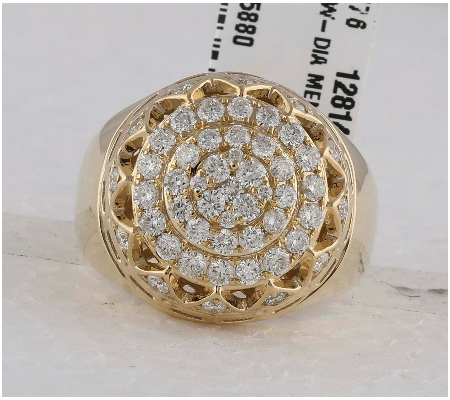 10kt Yellow Gold 1 1/2ctw Diamond Mens Ring