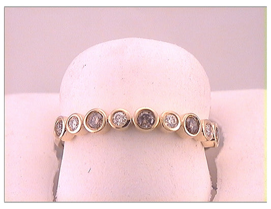 10kt Yellow Gold 1/3 Ct Diamond Ana M Natural Brown Band