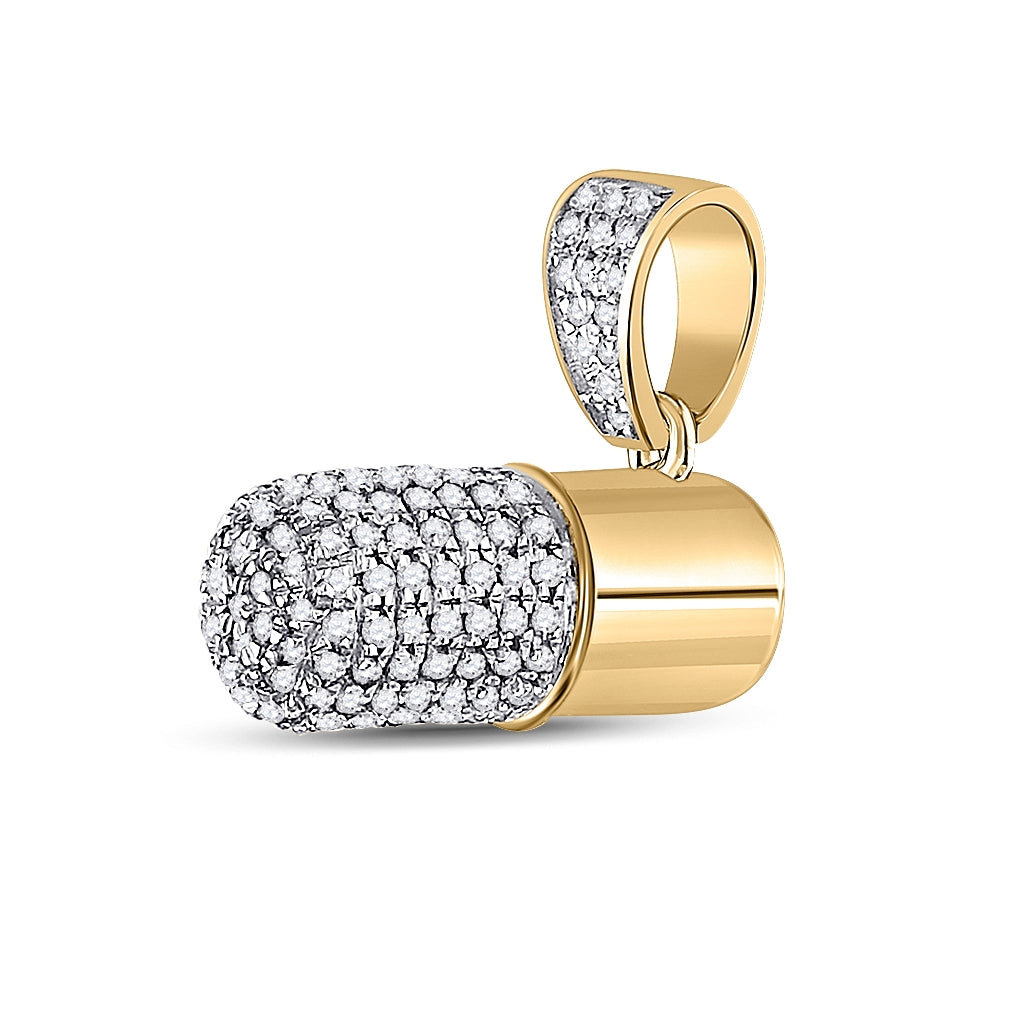 10kt Yellow Gold 1/2ct Diamondl Mens Charm