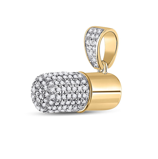 10kt Yellow Gold 1/2ct Diamondl Mens Charm