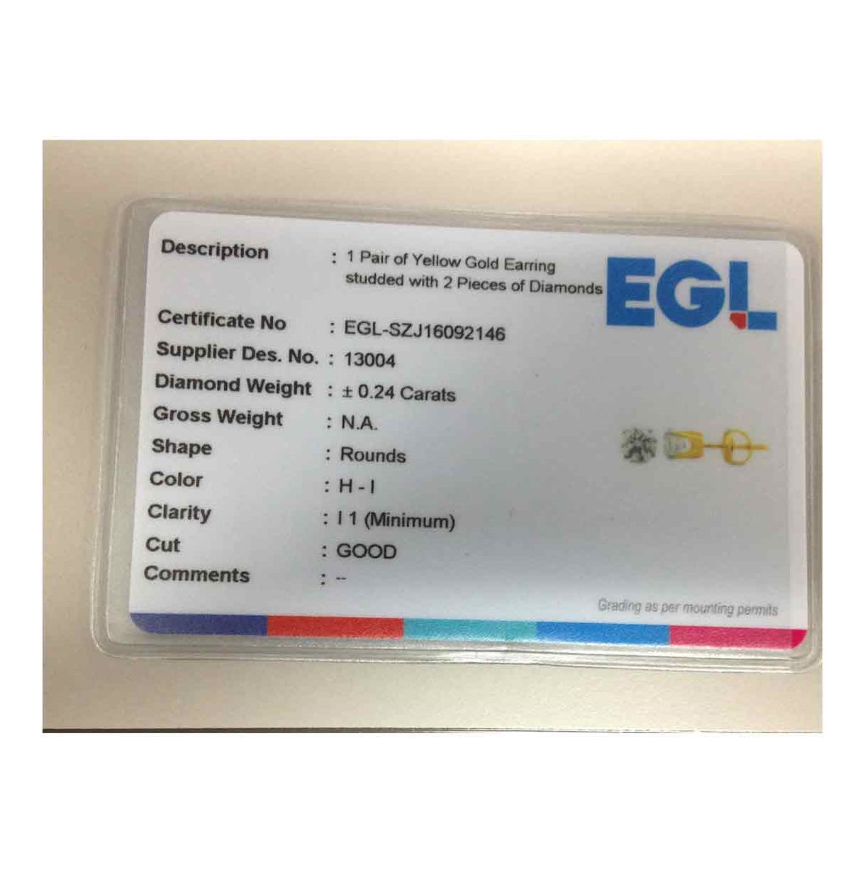 14K White Or Yellow Gold Womens Round Diamond Solitaire Earrings