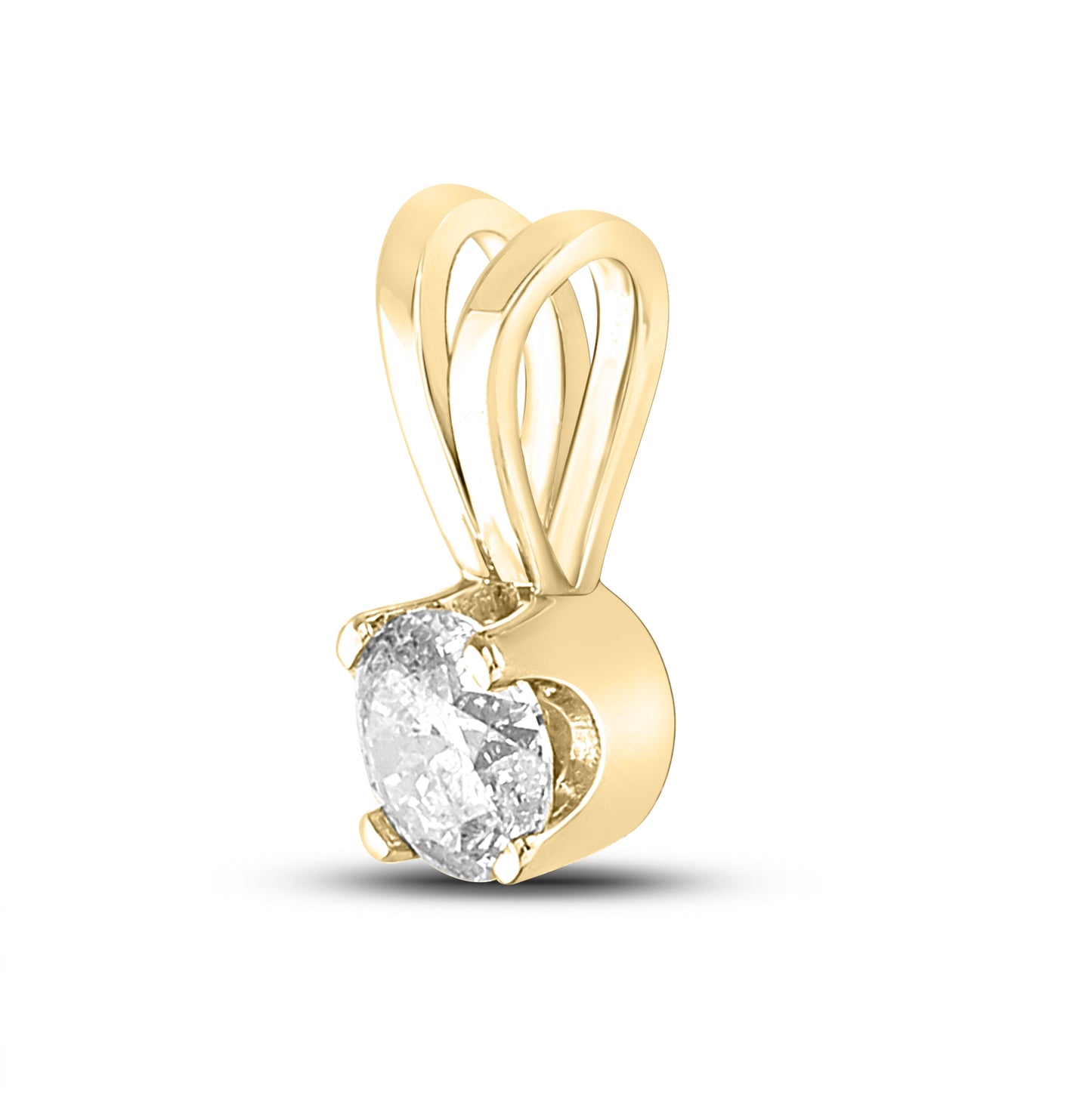14K White Or Yellow Gold Womens Round Diamond Solitaire Pendant