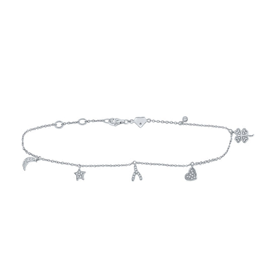 Sterling Silver 1/5ct. Diamond Cn Bracelet