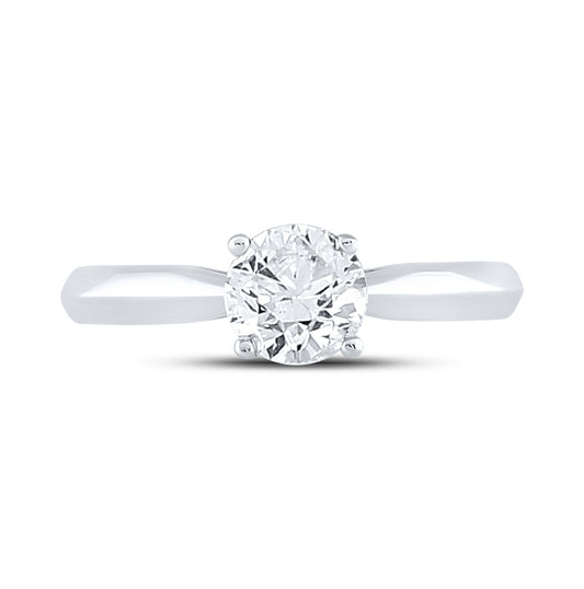14kt White Gold Womens Round Diamond Solitaire Bridal Wedding Engagement Ring 1.00 Cttw (certified)