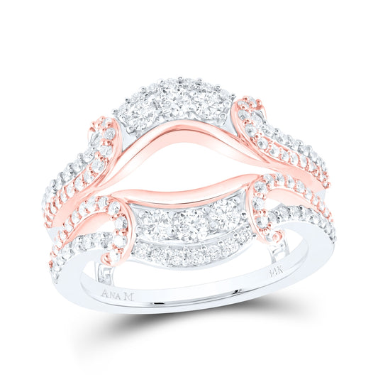 14kt Two-tone Gold 1ctw Diamond Ana M Enhancer Ring
