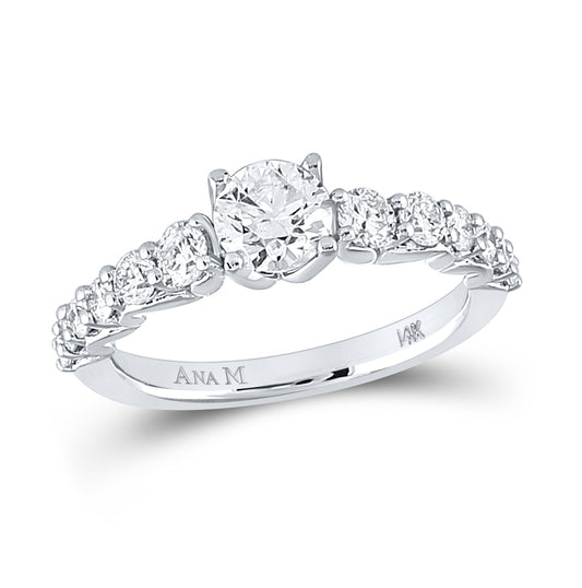 14kt White Gold Womens Round Diamond Solitaire Bridal Wedding Engagement Ring 1-3/8 Cttw (certified)