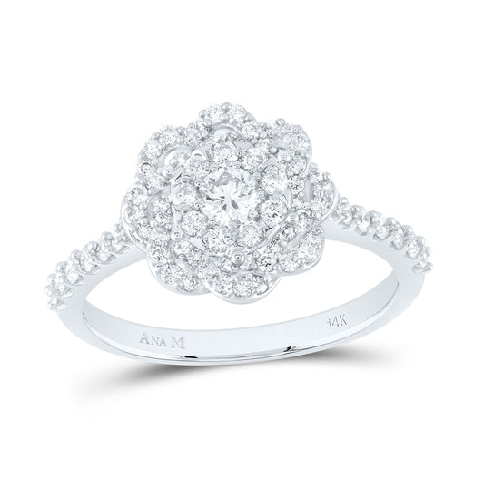 14kt White Gold 7/8ct Diamond Ana M Fashion Ring