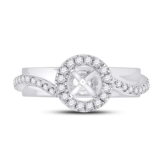 14kt White Gold Womens Round Diamond 3/4 Ct Rd Center Halo Bridal Wedding Engagement Ring Band Set 1/2 Cttw