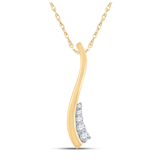 10kt Yellow Gold 1/8ctw Diamond P1 Fashion Pendant