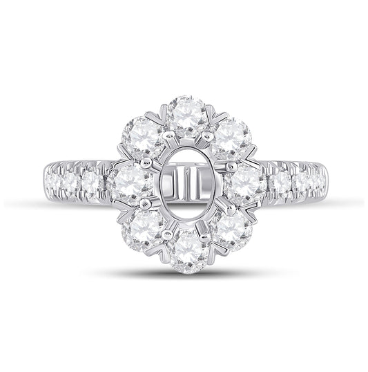 14kt White Gold 2 3/8ct Diamond Ana M 3/4ct-coval Bridal Ring