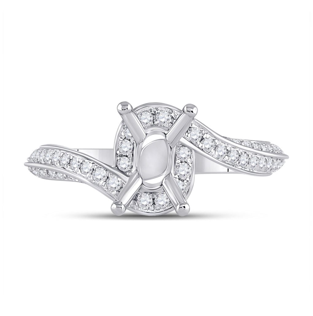 14kt White Gold 5/8ct Diamond Ana M Sm 1 1/2ct-coval Bridal Ring