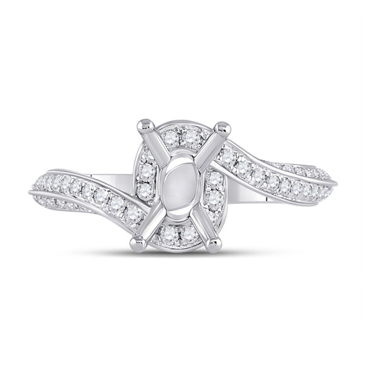 14kt White Gold 5/8ct Diamond Ana M Sm 1 1/2ct-coval Bridal Ring