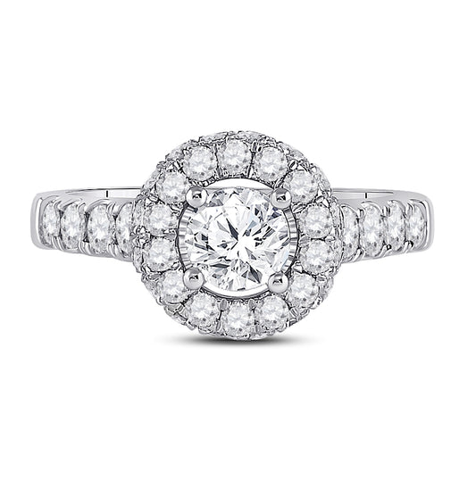 14K White Gold Round Diamond Solitaire Bridal Wedding Engagement Ring 2-1/5 Cttw, Womens Size: 5-10