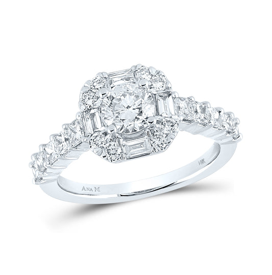 14K White Gold Round Diamond Solitaire Bridal Wedding Engagement Ring 2 Cttw, Womens Size: 5-10