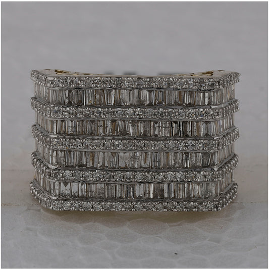 10K Yellow Gold Mens Baguette Diamond Flat Top Fashion Ring 3 Cttw, Mens Size: 7-13