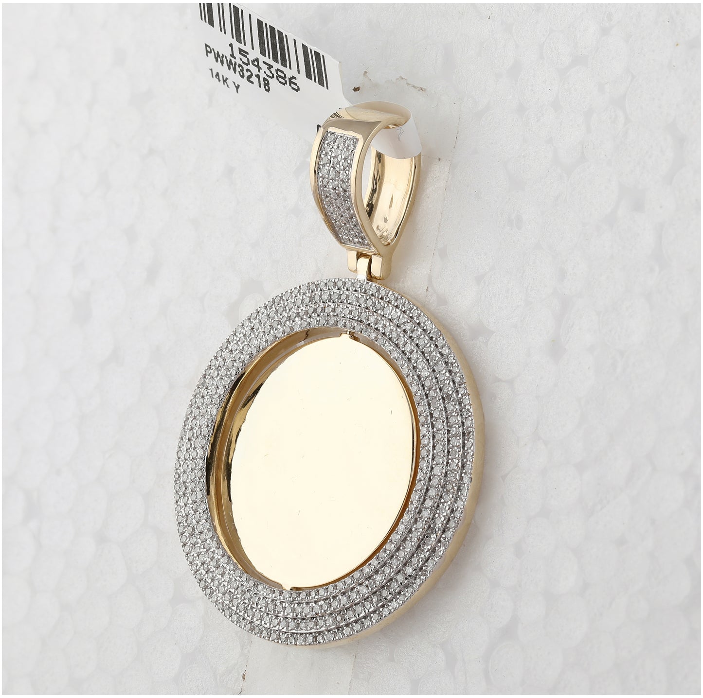 14kt Yellow Gold 1 Ctw Diamond Mens Charm