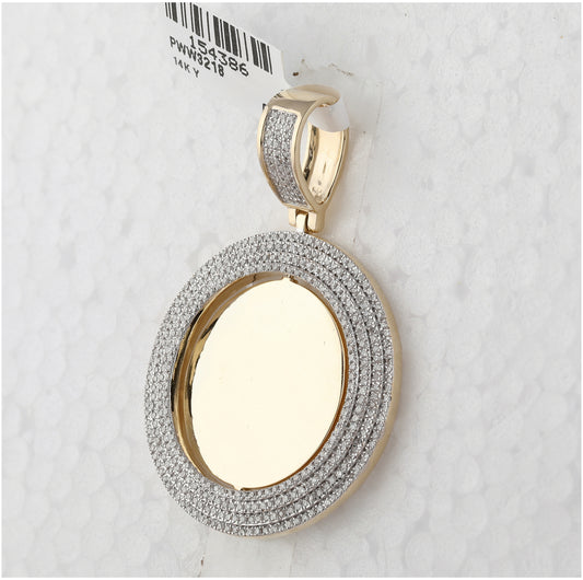 14kt Yellow Gold 1 Ctw Diamond Mens Charm