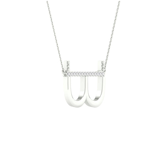 10kt White Gold 1/20ctw Diamond P1p2 Ladies Initial "b" Necklace