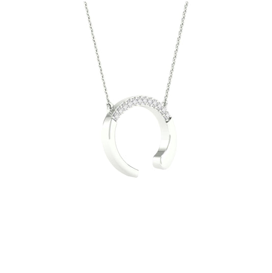 10kt White Gold 1/20ctw Diamond P1p2 Ladies Initial "c" Necklace
