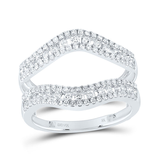 14kt White Gold 5/8ct Diamond Nk Ladies Guard Ring