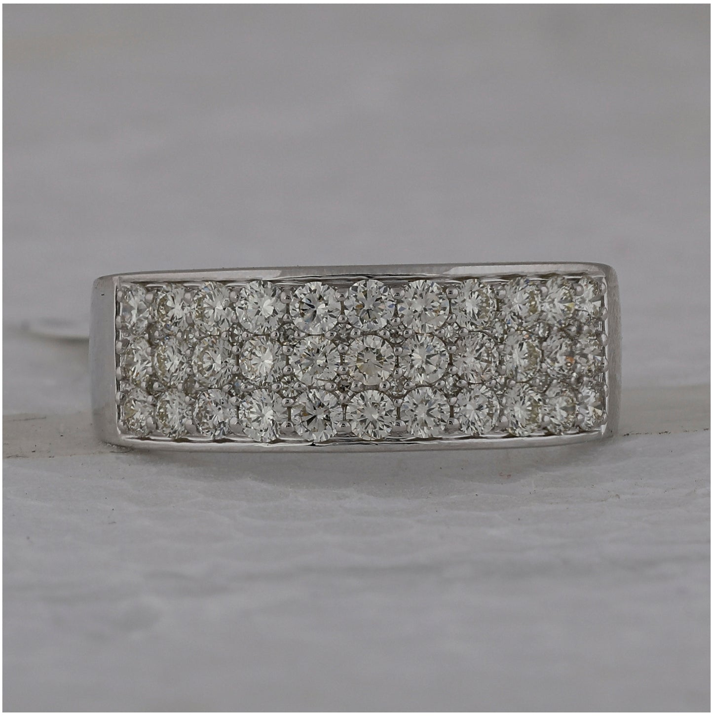 14kt White Gold 1 3/8ctw Diamond Nk Mens Band