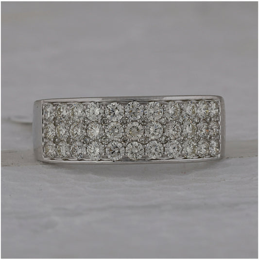 14kt White Gold 1 3/8ctw Diamond Nk Mens Band