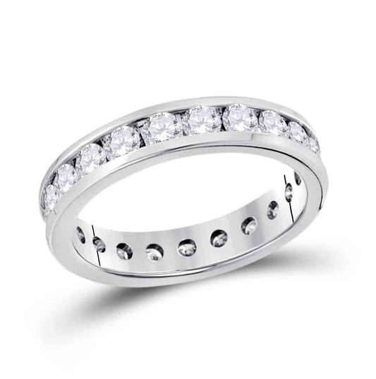 14kt White Gold 1  Ctw Diamond Accuset Eternity Band Size 5