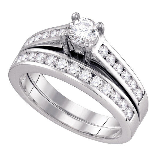 14kt White Gold 1 1/2 Ct Diamond 1/2ct-crd Bliss Bridal Set Certified S 9.5