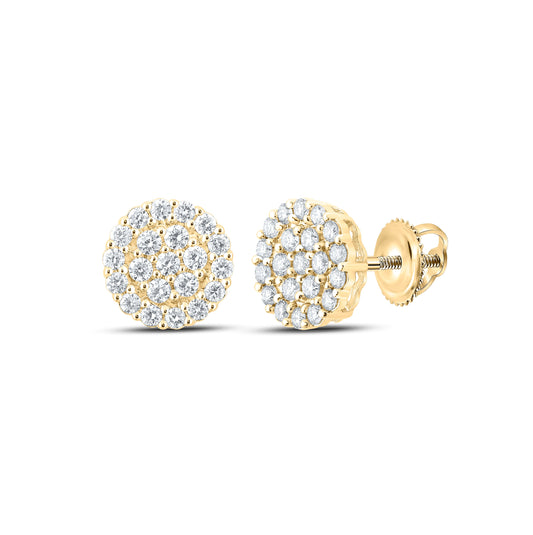 10kt Yellow Gold 1 1/4ctw Diamond Nk Round Earring
