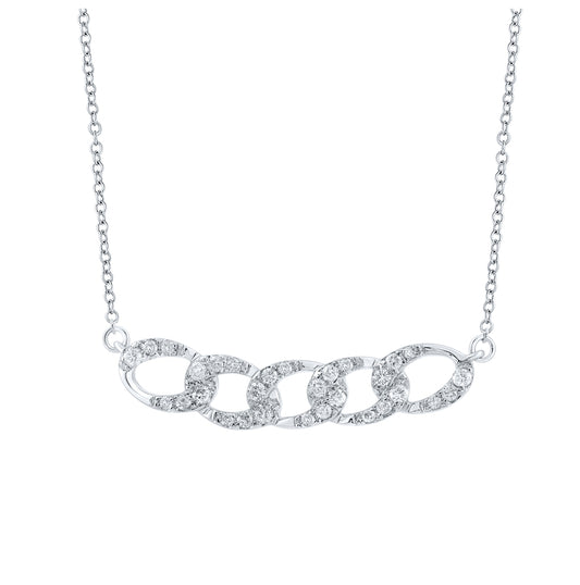 10kt White Gold 1/4ctw Diamond Cn Necklace