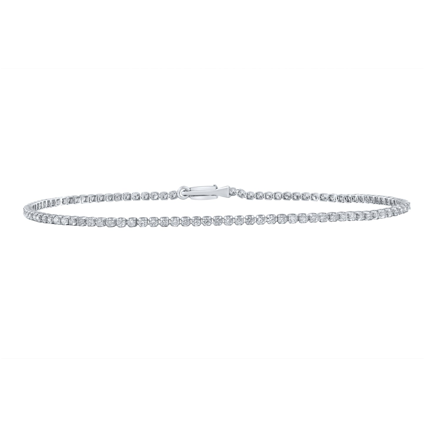 10K Yellow Or White Or Rose Gold Womens Round Diamond Tennis Bracelet