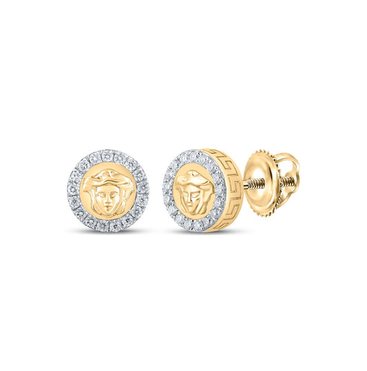 10kt Yellow Gold 3/8ctw Diamond Cn Round Earring