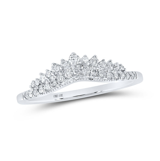 10K Yellow Or White Or Rose Gold Womens Round Diamond Enhancer Wedding Band , Womens Size: 5-10