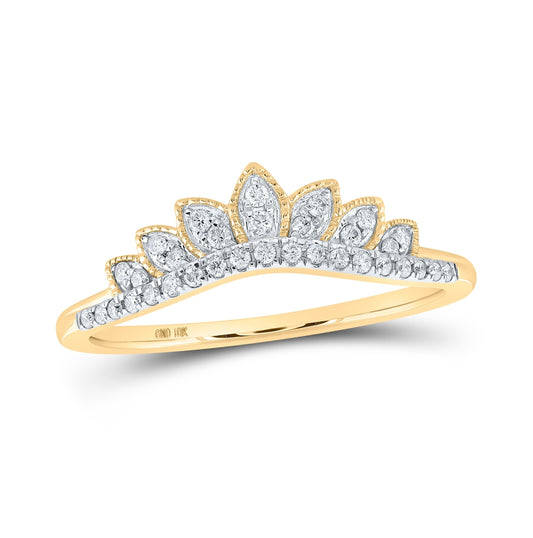 10K Yellow Or White Or Rose Gold Womens Round Diamond Enhancer Wedding Band , Womens Size: 5-10