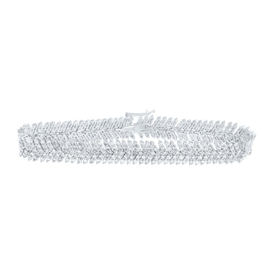 10kt White Gold 7 1/5ctw Diamond Nk Bracelet