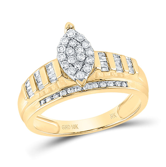 10kt Yellow Gold 1/2ctw Diamond Nk Fashion Ring
