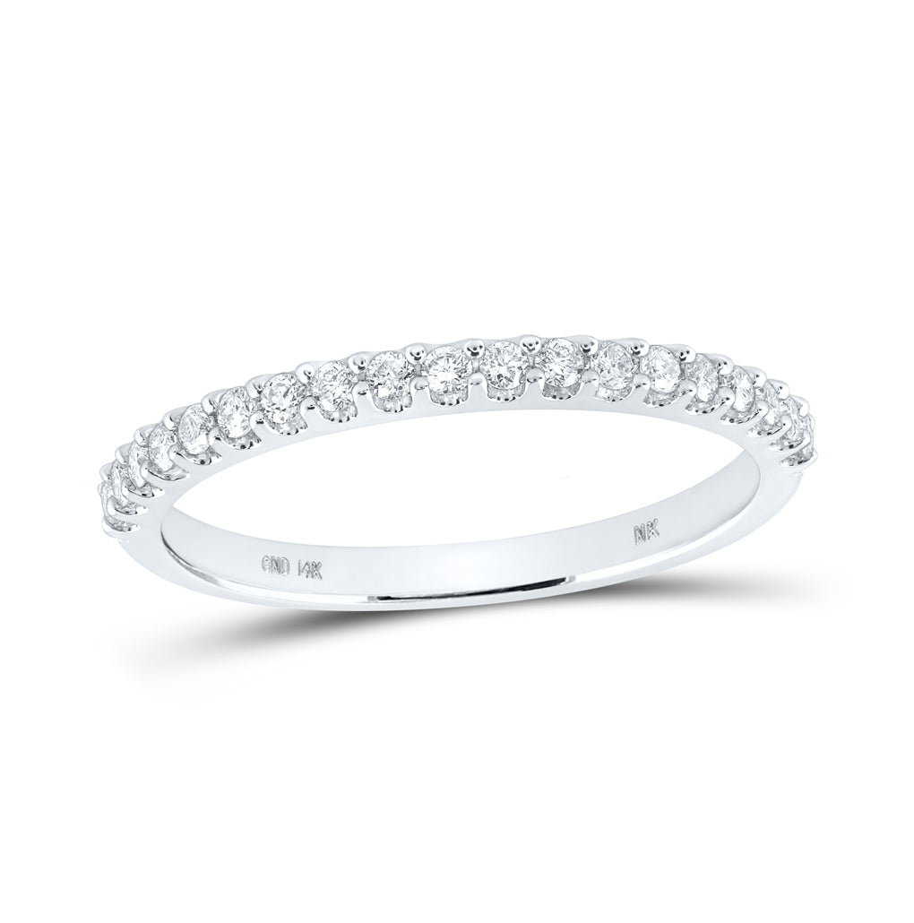 14kt White Gold 1/4ctw Diamond Nk Ladies Band S6
