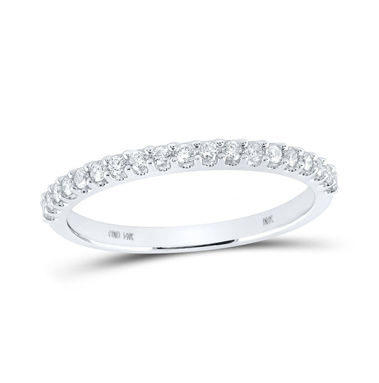 14kt White Gold 1/4ctw Diamond Nk Ladies Band S6