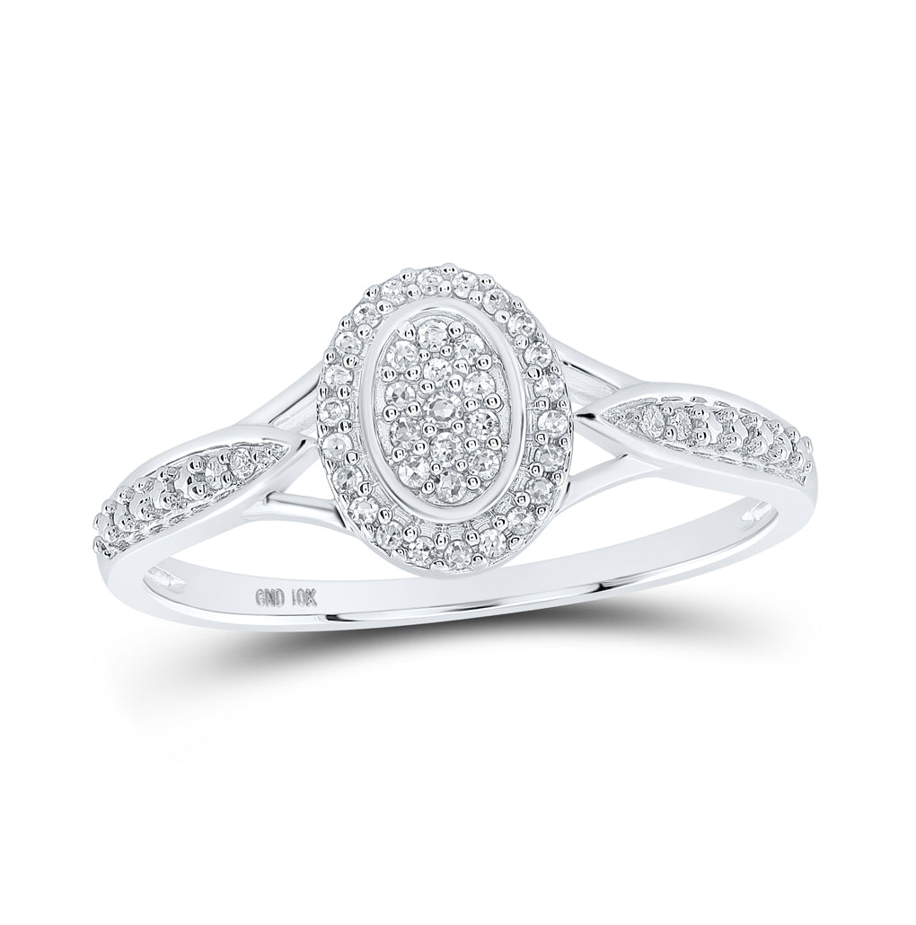 10kt White Gold 1/10ctw Diamond P1p2 Gift Ring